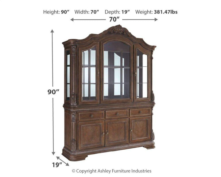 ASHLEY FURNITURE PKG002290 Dining Table and 6 Chairs With Storage