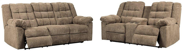 ASHLEY FURNITURE 58401U1 Workhorse Reclining Sofa and Loveseat