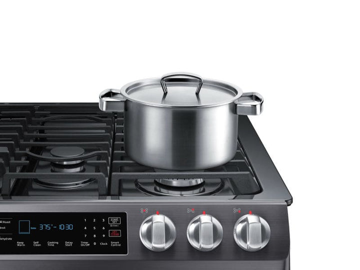 SAMSUNG NX58R9421SG 5.8 cu. ft. Slide-in Gas Range with Convection in Black Stainless Steel