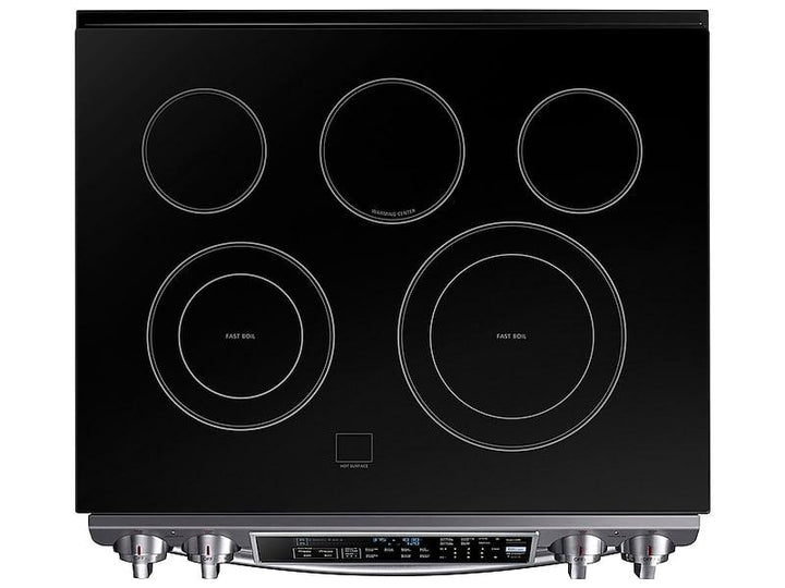 SAMSUNG NE58K9500SG 5.8 cu. ft. Slide-in Electric Range with Dual Convection in Black Stainless Steel