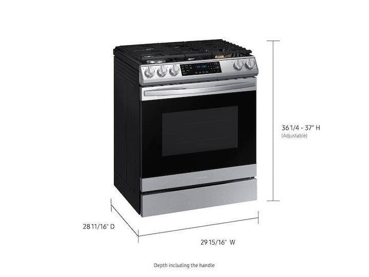 SAMSUNG NX60T8511SS 6.0 cu. ft. Smart Slide-in Gas Range with Air Fry in Stainless Steel