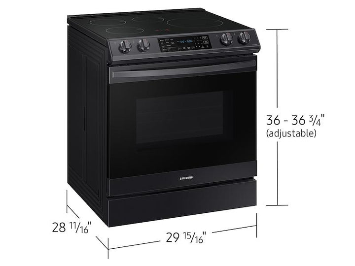 SAMSUNG NE63B8611SG 6.3 cu. ft. Smart Rapid Heat Induction Slide-in Range with Air Fry & Convection+ in Black Stainless Steel