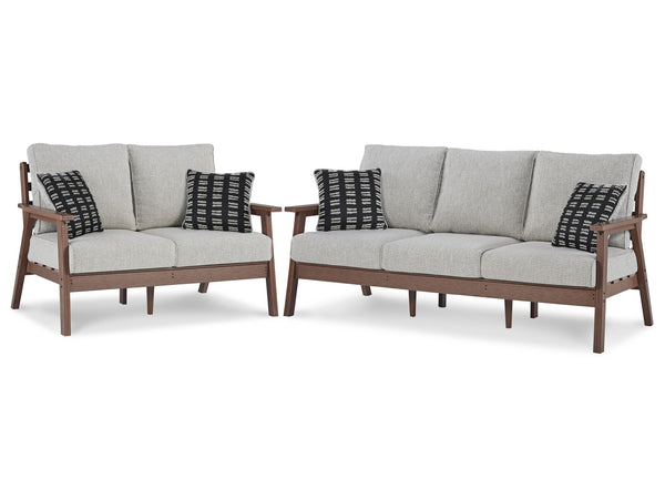 ASHLEY FURNITURE PKG014550 Outdoor Sofa and Loveseat