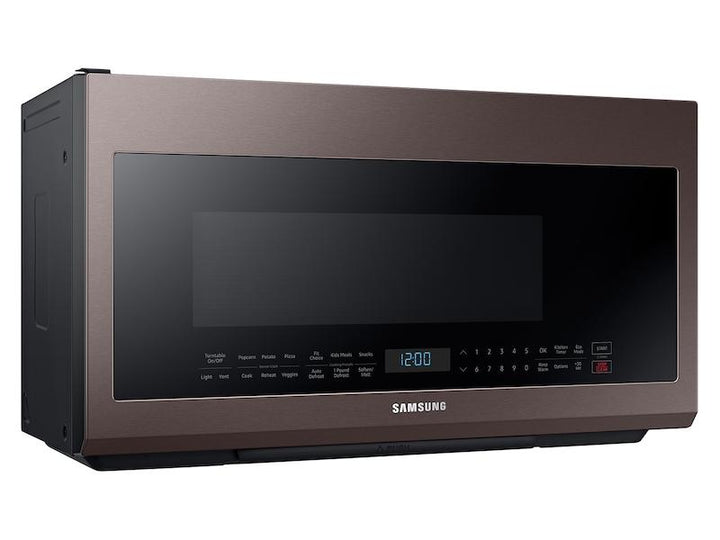 SAMSUNG ME21R706BAT Bespoke Over-the-Range Microwave 2.1 cu. ft. with Sensor Cooking in Fingerprint Resistant Tuscan Stainless Steel