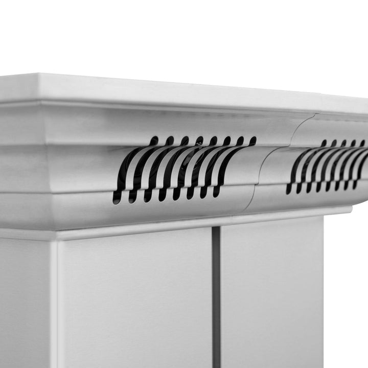 ZLINE KITCHEN AND BATH GL5ICRNBT30 Island Mount Range Hood in Stainless Steel with Built-in ZLINE CrownSound TM Bluetooth Speakers Size: 30 inch