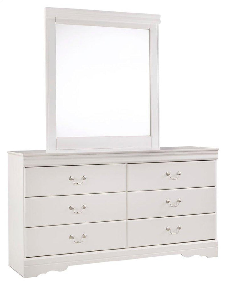 ASHLEY FURNITURE PKG002575 Full Sleigh Headboard With Mirrored Dresser, Chest and Nightstand