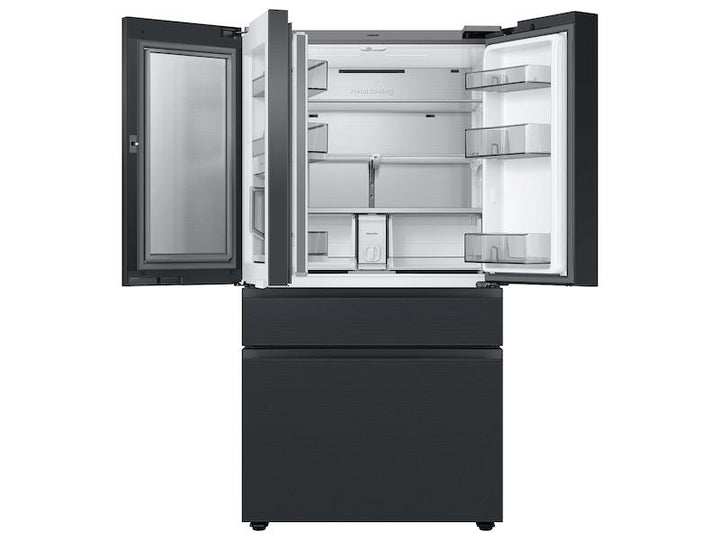 SAMSUNG RF23BB89008MAA Bespoke 4-Door French Door Refrigerator 23 cu. ft. - with Top Left and Family Hub TM Panel in Charcoal Glass - and Matte Black Steel Middle and Bottom Panels