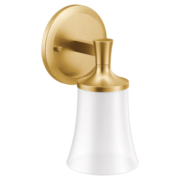 MOEN YB0361BG Flara Brushed gold one globe bath light