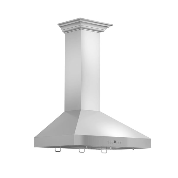 ZLINE KITCHEN AND BATH KL3CRN36 ZLINE Convertible Vent Wall Mount Range Hood in Stainless Steel with Crown Molding Size: 36 Inch