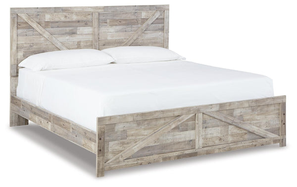ASHLEY FURNITURE B3487B4 Hodanna King Crossbuck Panel Bed