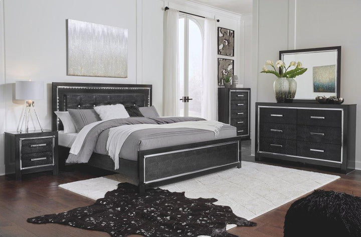 ASHLEY FURNITURE PKG002810 King Upholstered Panel Bed With Dresser