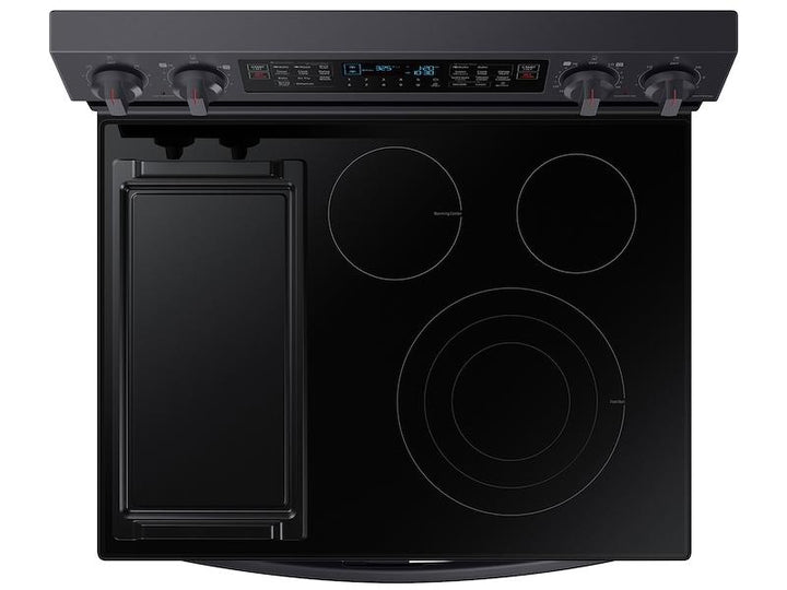 SAMSUNG NE63A6751SG 6.3 cu. ft. Smart Freestanding Electric Range with Flex Duo TM , No-Preheat Air Fry & Griddle in Black Stainless Steel