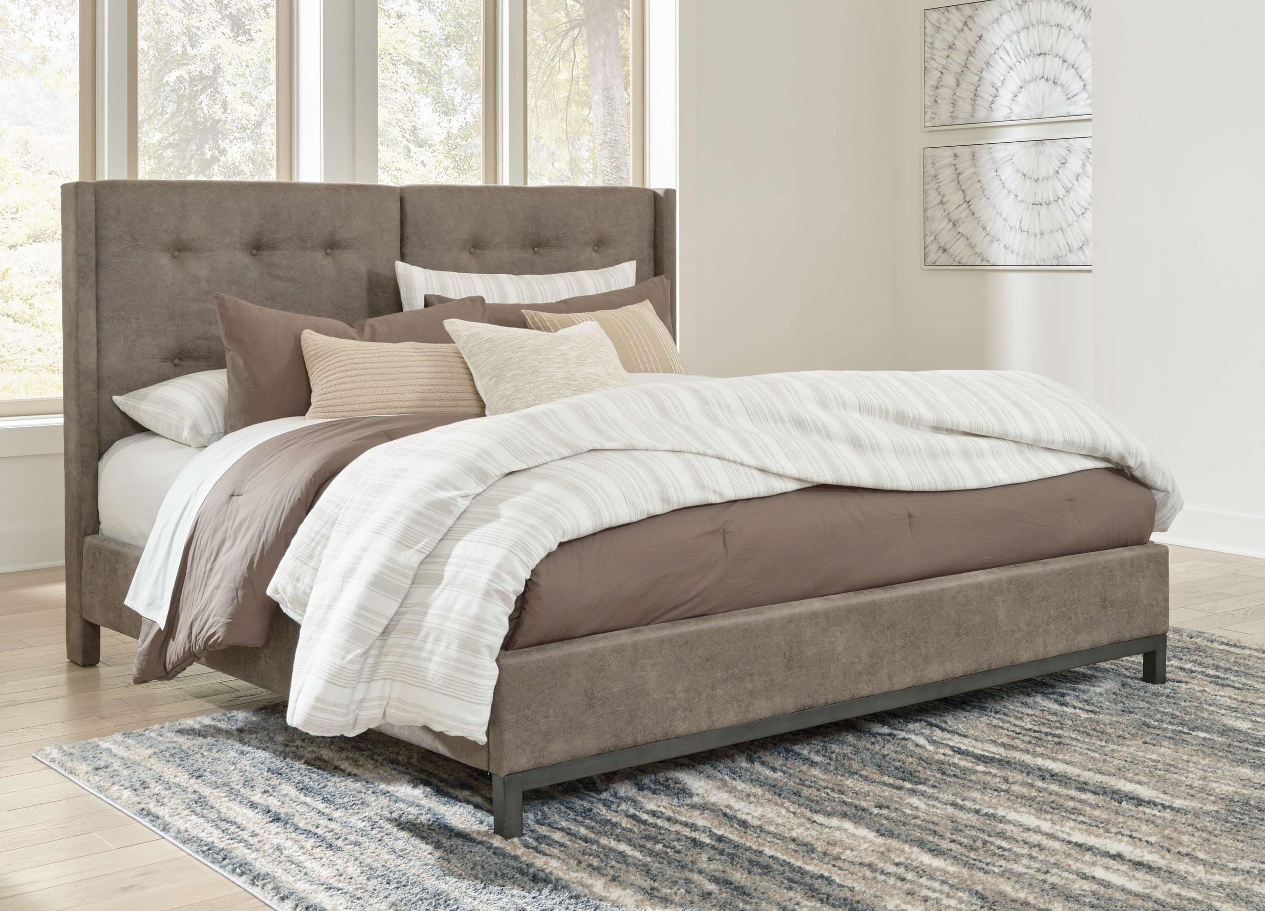 ASHLEY FURNITURE B374B9 Wittland California King Upholstered Panel Bed