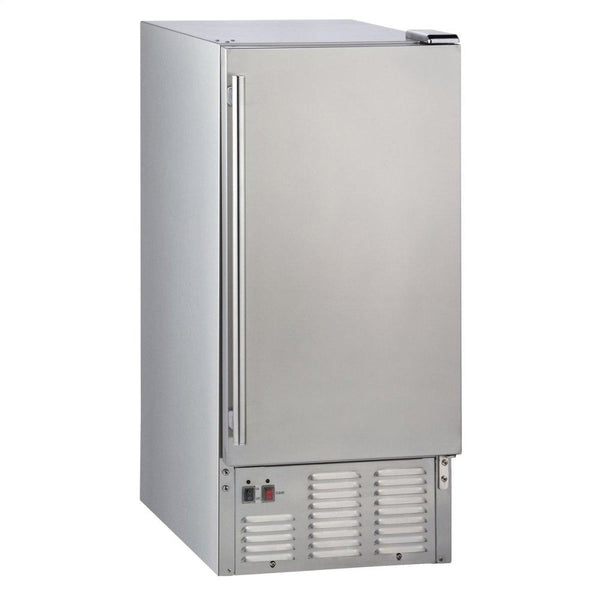 MAXX ICE MIM50O Maxx Ice Outdoor 50 lb. Freestanding Icemaker in Stainless Steel and Black