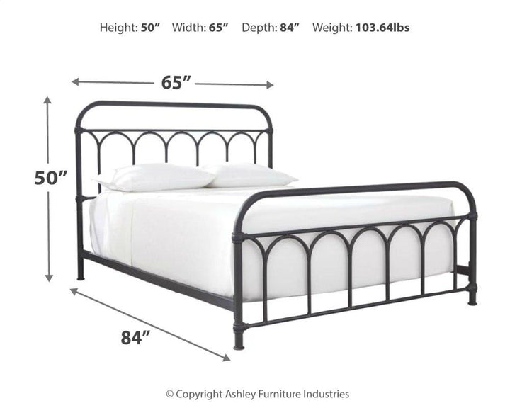 ASHLEY FURNITURE PKG008846 Queen Metal Bed With Mattress