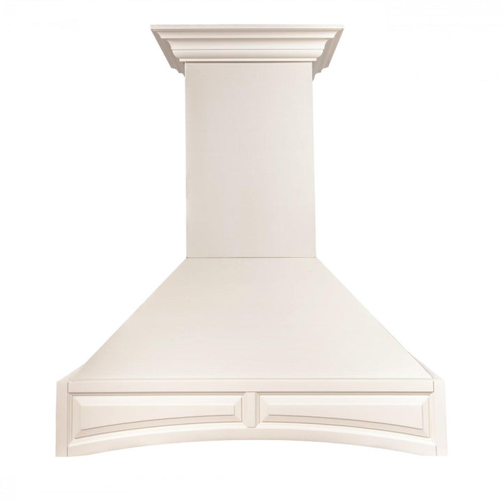 ZLINE KITCHEN AND BATH 321TTRD30 ZLINE Wooden Wall Mount Range Hood in White - Includes Remote Motor Size: 30 Inch, CFM: 700