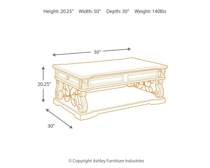 ASHLEY FURNITURE PKG007201 Coffee Table With 2 End Tables