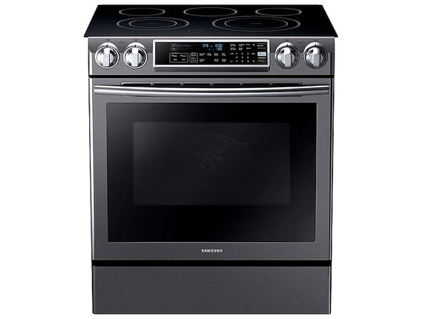 SAMSUNG NE58K9500SG 5.8 cu. ft. Slide-in Electric Range with Dual Convection in Black Stainless Steel