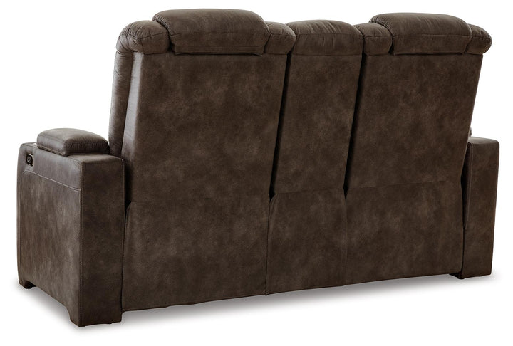 ASHLEY FURNITURE 3060718 Soundcheck Power Reclining Loveseat With Console