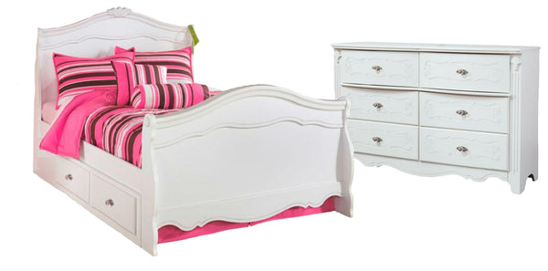 ASHLEY FURNITURE PKG002794 Twin Panel Bed With Mirrored Dresser, Chest and 2 Nightstands