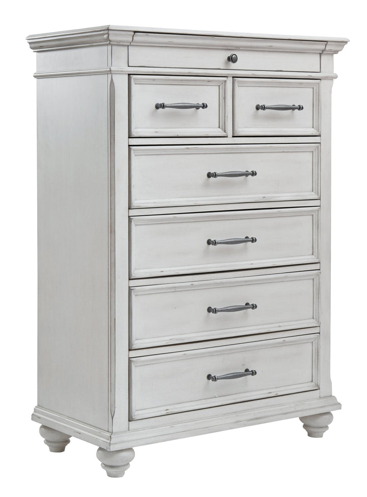 ASHLEY FURNITURE PKG007935 Queen Panel Bed With Mirrored Dresser, Chest and Nightstand