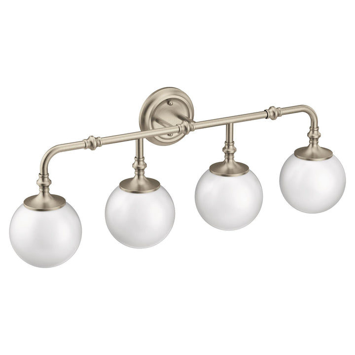 MOEN YB0564BN Colinet Brushed nickel four globe bath light