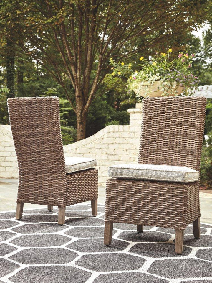 ASHLEY FURNITURE PKG000283 Outdoor Dining Table and 2 Chairs and 2 Benches