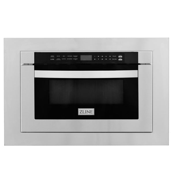 ZLINE KITCHEN AND BATH MWDTK30 ZLINE 24" 1.2 cu. ft. Stainless Steel Microwave Drawer with 30" Trim Kit