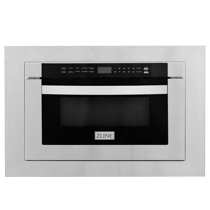 ZLINE KITCHEN AND BATH MWDTK30 ZLINE 24" 1.2 cu. ft. Stainless Steel Microwave Drawer with 30" Trim Kit