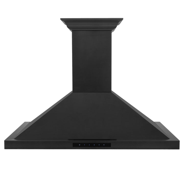 ZLINE KITCHEN AND BATH BSKBNCRNBT24 ZLINE Wall Mount Range Hood in Black Stainless Steel with Built-in CrownSound R Bluetooth Speakers Size: 24 Inch