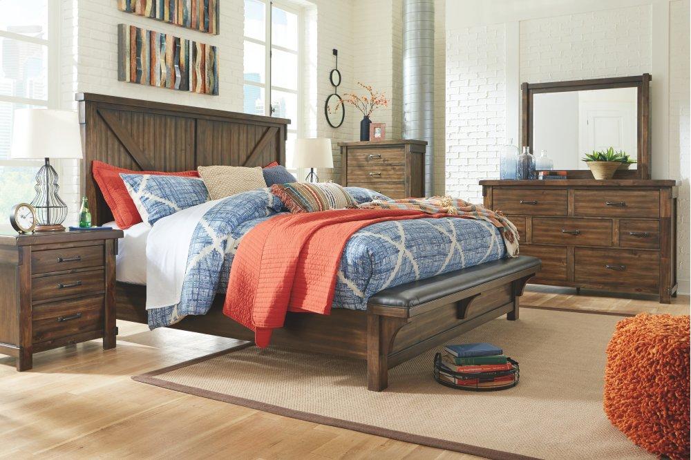 ASHLEY FURNITURE B718B7 Lakeleigh Queen Panel Bed With Upholstered Bench