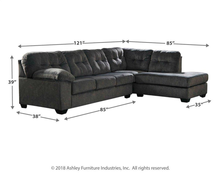 ASHLEY FURNITURE 70509U7 Accrington 2-piece Sectional With Ottoman