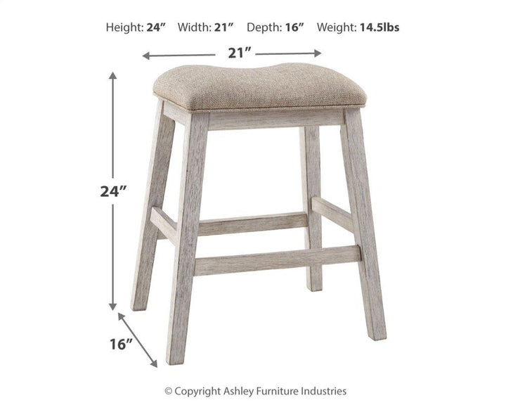 ASHLEY FURNITURE D394D3 Skempton Counter Height Dining Table and 4 Barstools