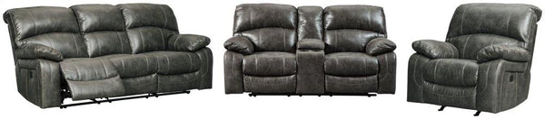 ASHLEY FURNITURE 51601U3 Dunwell Power Reclining Sofa and Loveseat With Power Recliner