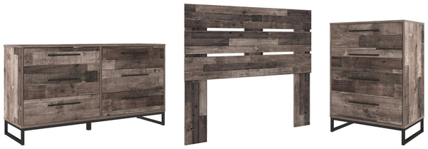 ASHLEY FURNITURE PKG009098 Full Panel Headboard With Dresser and Chest