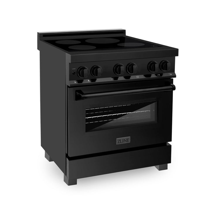 ZLINE KITCHEN AND BATH RAINDBS30 ZLINE Induction Range with a 4 Element Stove and Electric Oven in Black Stainless Steel Size: 30 Inch