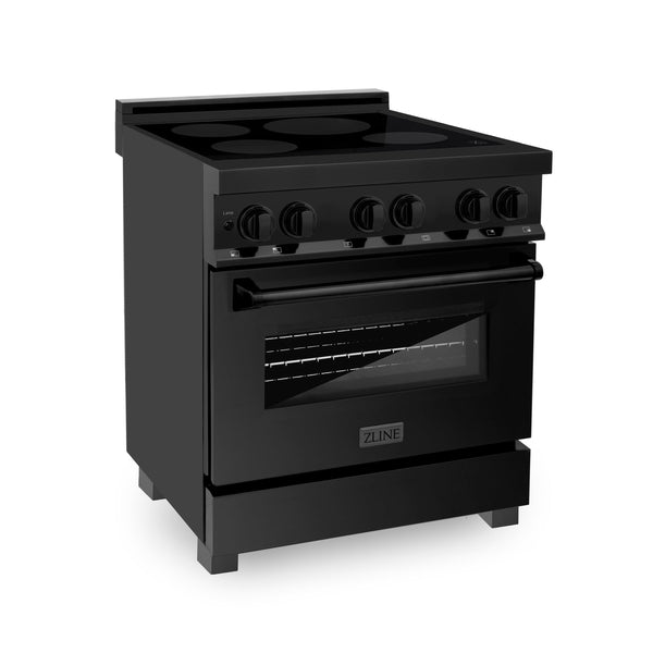 ZLINE KITCHEN AND BATH RAINDBS36 ZLINE Induction Range with a 4 Element Stove and Electric Oven in Black Stainless Steel Size: 36 Inch