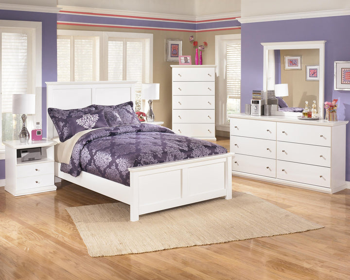 ASHLEY FURNITURE PKG002776 Full Panel Bed With Mirrored Dresser, Chest and Nightstand