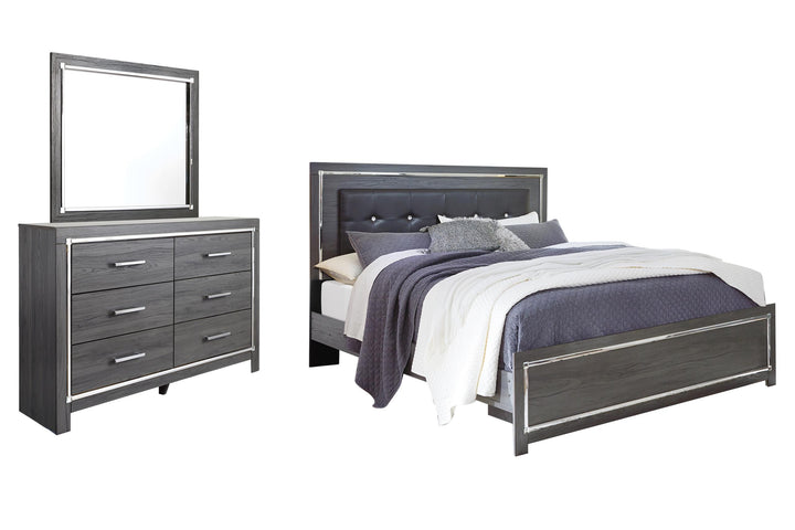 ASHLEY FURNITURE PKG003547 King Panel Bed With Mirrored Dresser