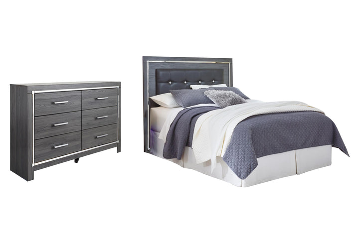ASHLEY FURNITURE PKG003485 Queen/full Upholstered Panel Headboard With Dresser