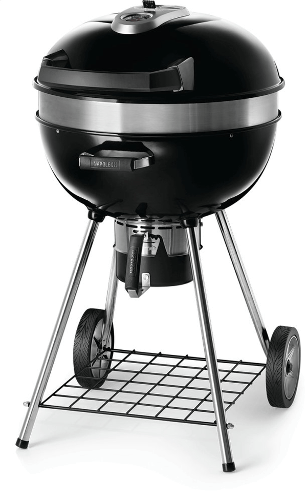 NAPOLEON BBQ PRO22KLEG2 22" PRO Charcoal Kettle Grill , Black , Charcoal