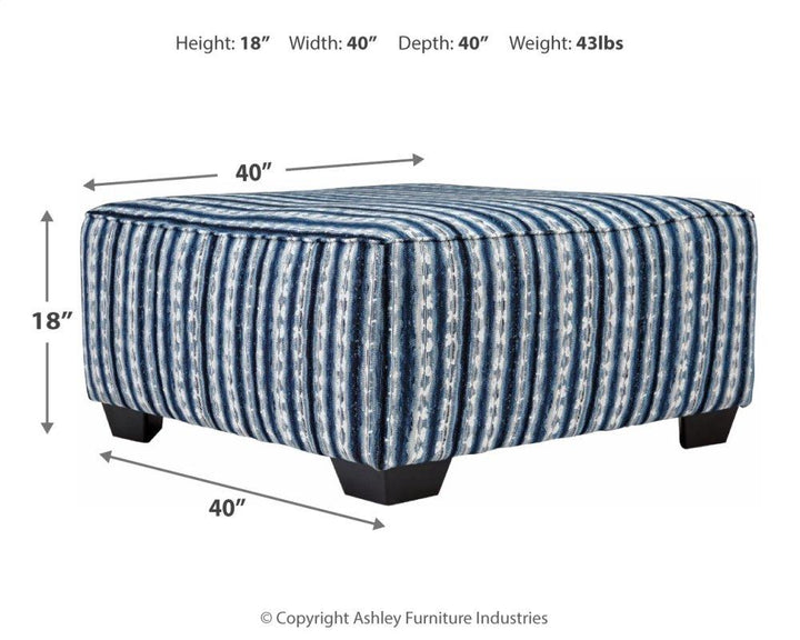 ASHLEY FURNITURE 1450408 Kiessel Nuvella Oversized Accent Ottoman