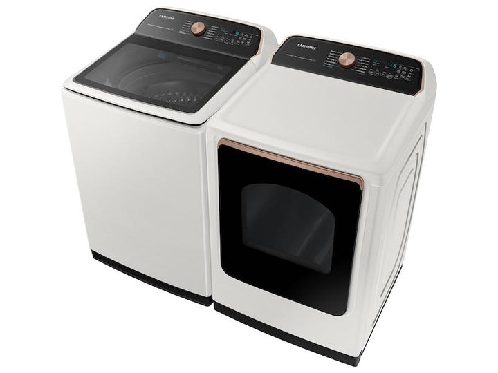 SAMSUNG DVE55A7300E 7.4 cu. ft. Smart Electric Dryer with Steam Sanitize+ in Ivory