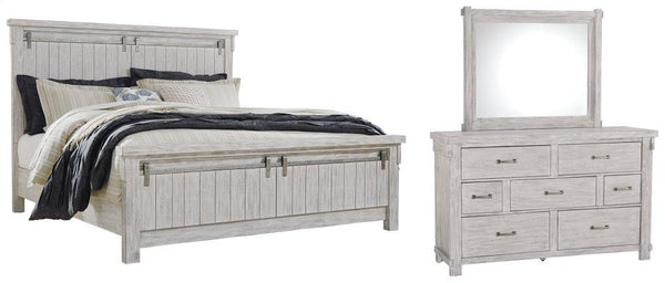 ASHLEY FURNITURE PKG006758 Queen Panel Bed With Mirrored Dresser