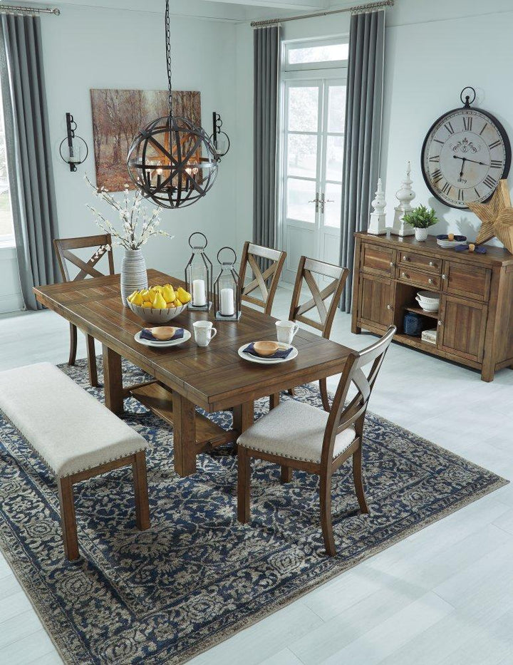 ASHLEY FURNITURE PKG000406 Dining Table and 4 Chairs and Bench