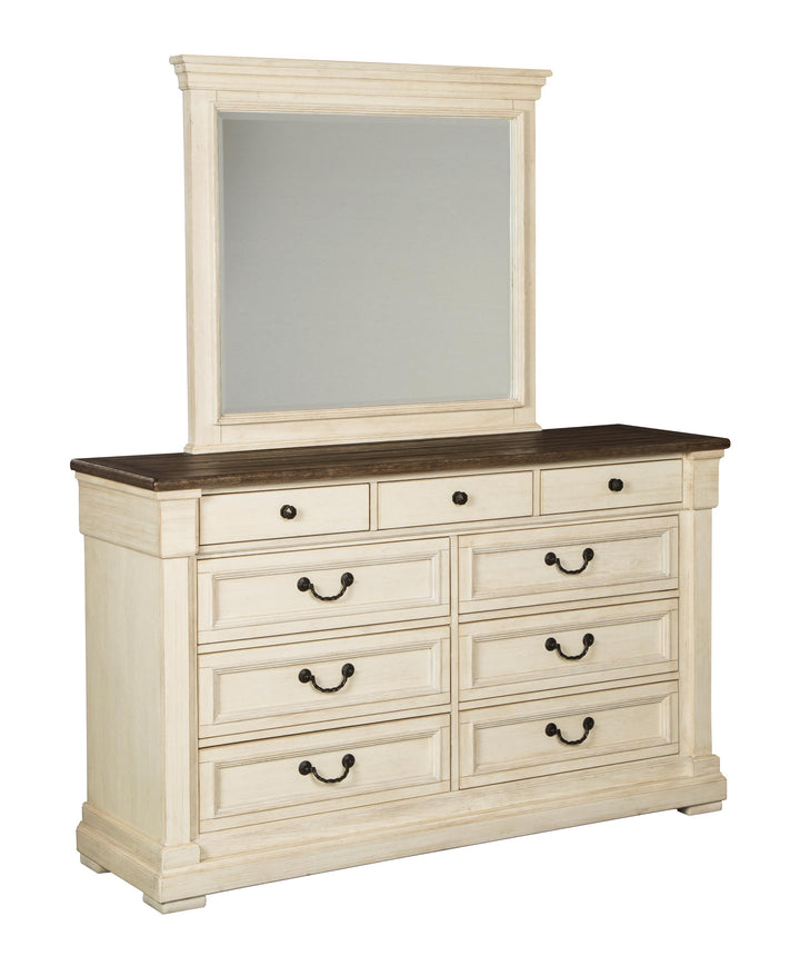 ASHLEY FURNITURE PKG006106 King Panel Bed With Mirrored Dresser and 2 Nightstands