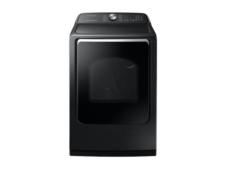 SAMSUNG DVE54R7600V 7.4 cu. ft. Electric Dryer with Steam Sanitize+ in Black Stainless Steel