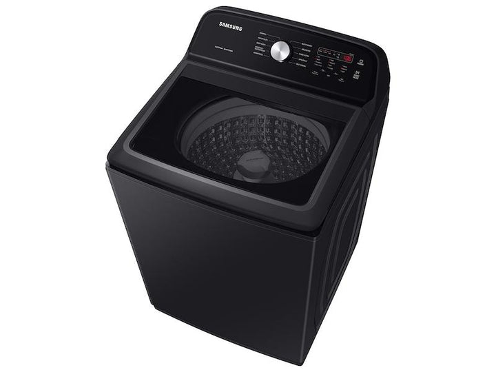 SAMSUNG WA49B5105AV 4.9 cu. ft. Large Capacity Top Load Washer with ActiveWave TM Agitator and Deep Fill in Brushed Black