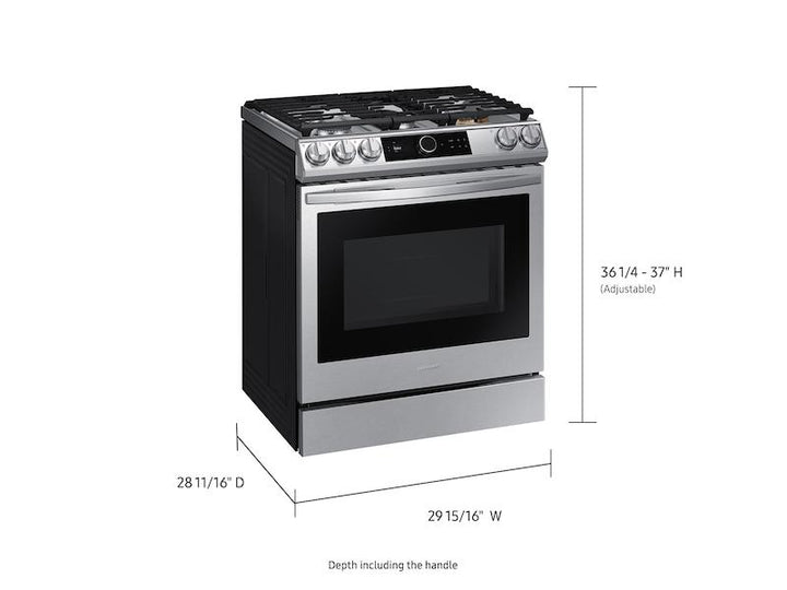 SAMSUNG NX60T8711SS 6.0 cu ft. Smart Slide-in Gas Range with Smart Dial & Air Fry in Stainless Steel