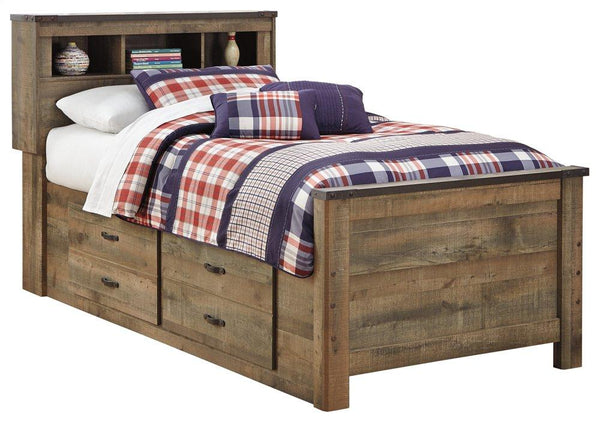 ASHLEY FURNITURE B446B17 Trinell Twin Bookcase Bed With 2 Storage Drawers